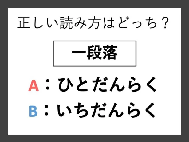毎日雑学「一段落」問題