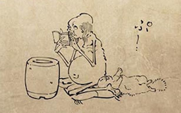 〈丁寧な生活をする餓鬼〉のジオラマ 丁寧な暮らしをする餓鬼 【参】」塵芥居士 [コミックエッセイ