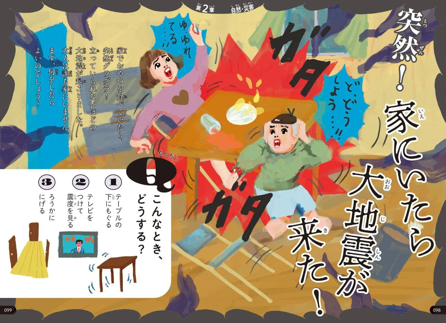 『いのちをまもる図鑑』本文より　イラスト：五月女ケイ子