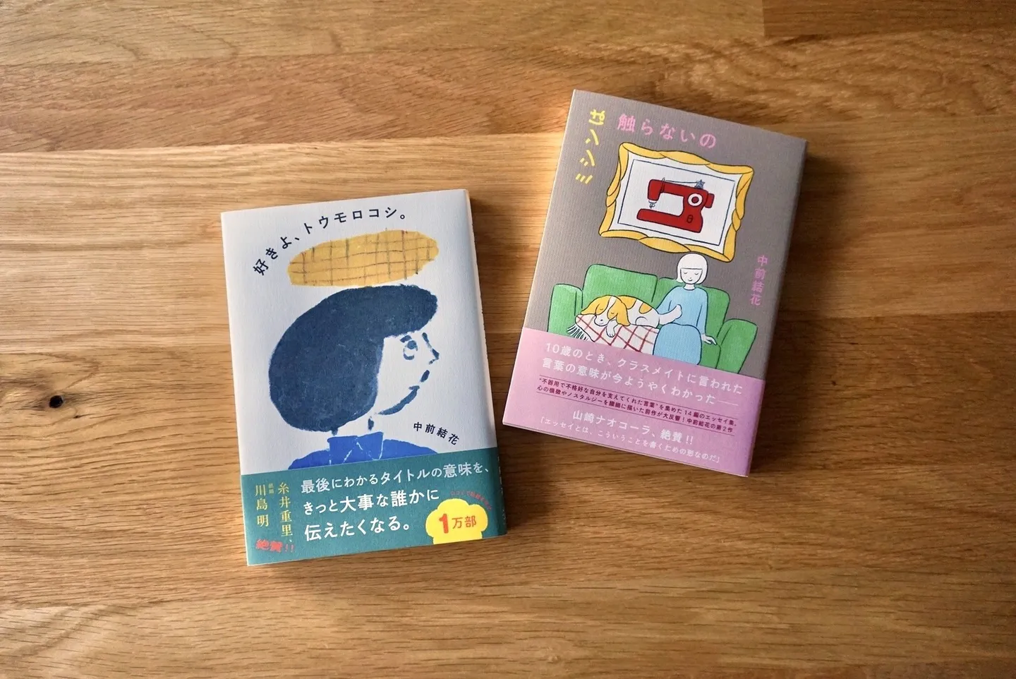 中前結花さんのデビュー作『好きよ、トウモロコシ。』と新刊『ミシンは触らないの』