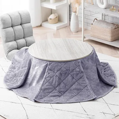 タンスのゲン こたつ 2点セット 【 こたつ本体 + 掛布団 】 直径69cm 円形