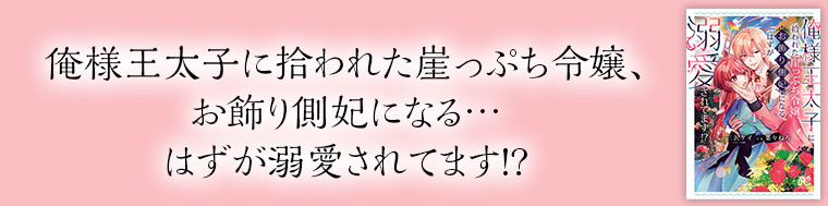 俺様王太子に拾われた崖っぷち令嬢、お飾り側妃になる…はずが溺愛されてます!?