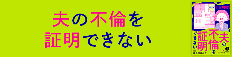 夫の不倫を証明できない