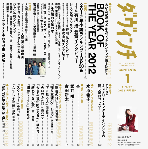 ダ・ヴィンチ2013年1月号目次