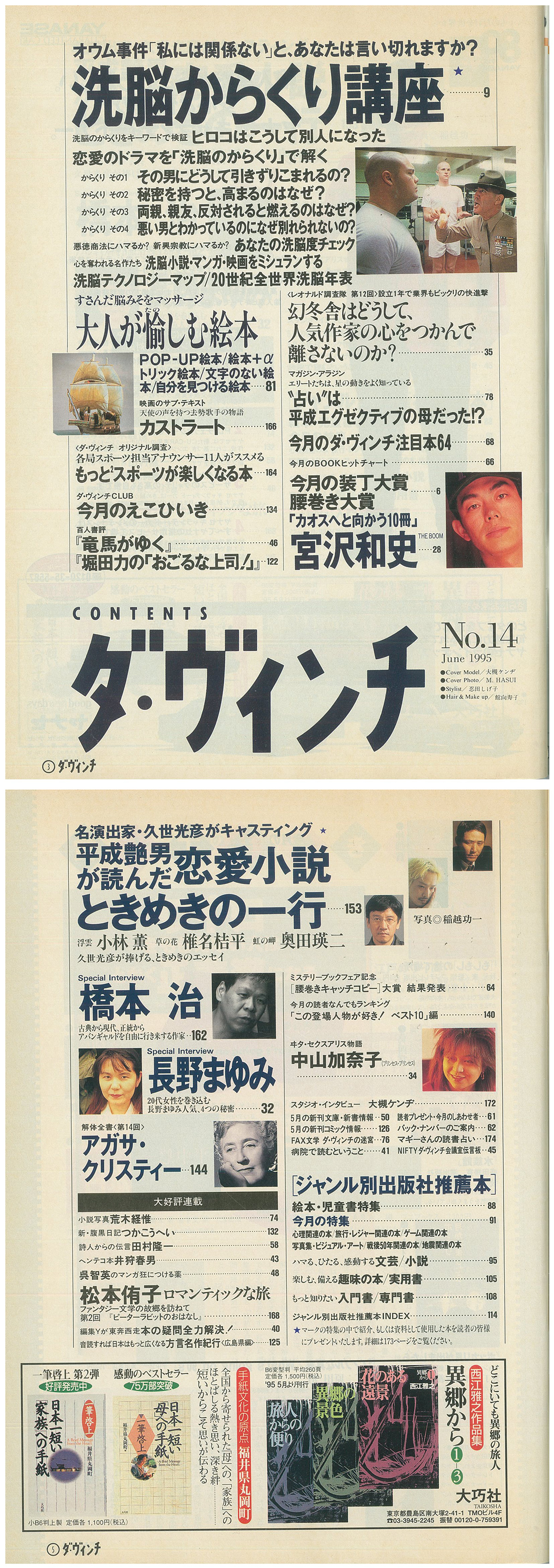 ダ・ヴィンチ1995年6月号目次