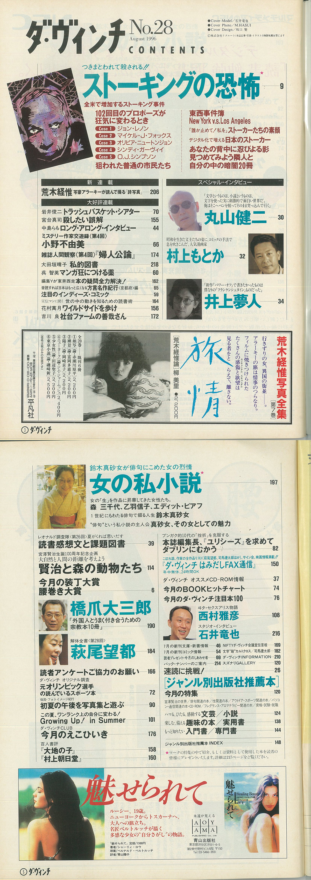 ダ・ヴィンチ1996年8月号目次