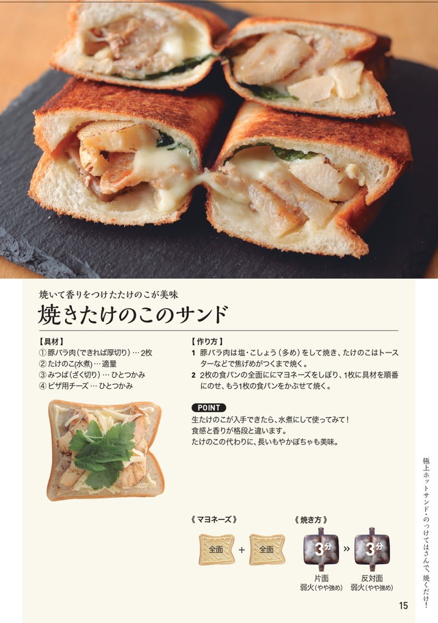 ホットサンドメーカーにはさんで焼くだけレシピ