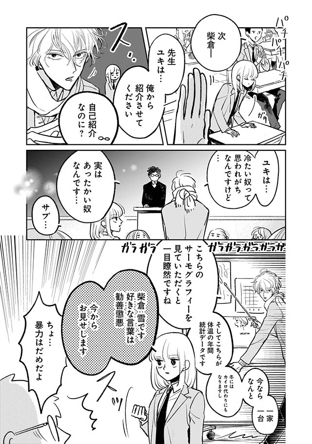 寒がりに雪
