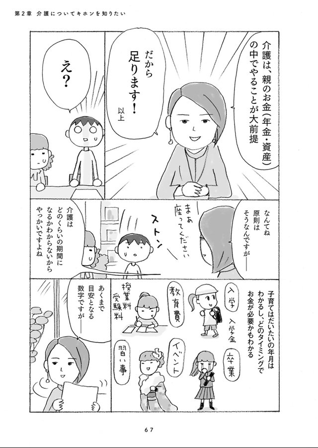マンガで解決 親の介護とお金が不安です p.67