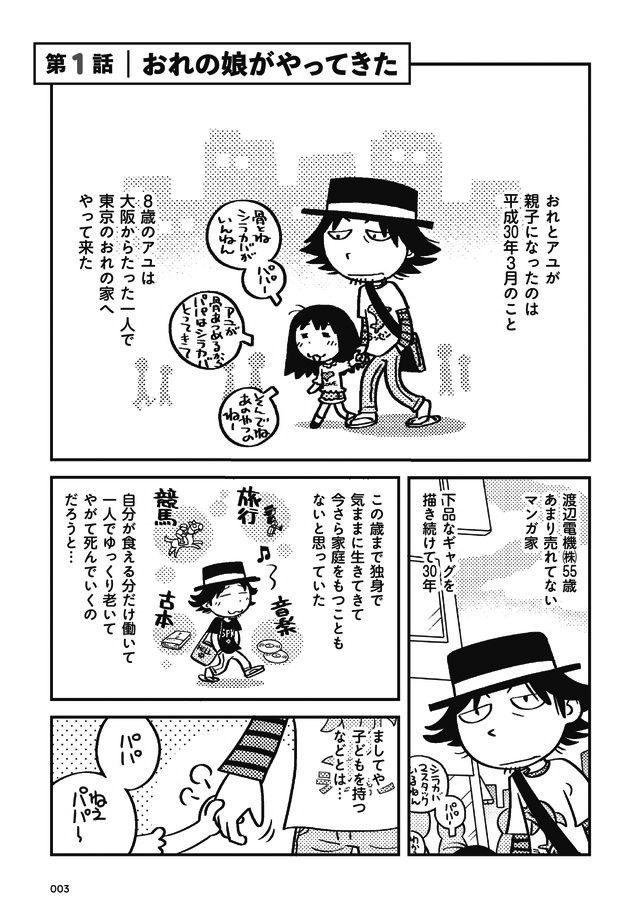 父娘ぐらし 55歳独身マンガ家が8歳の娘の父親になる話