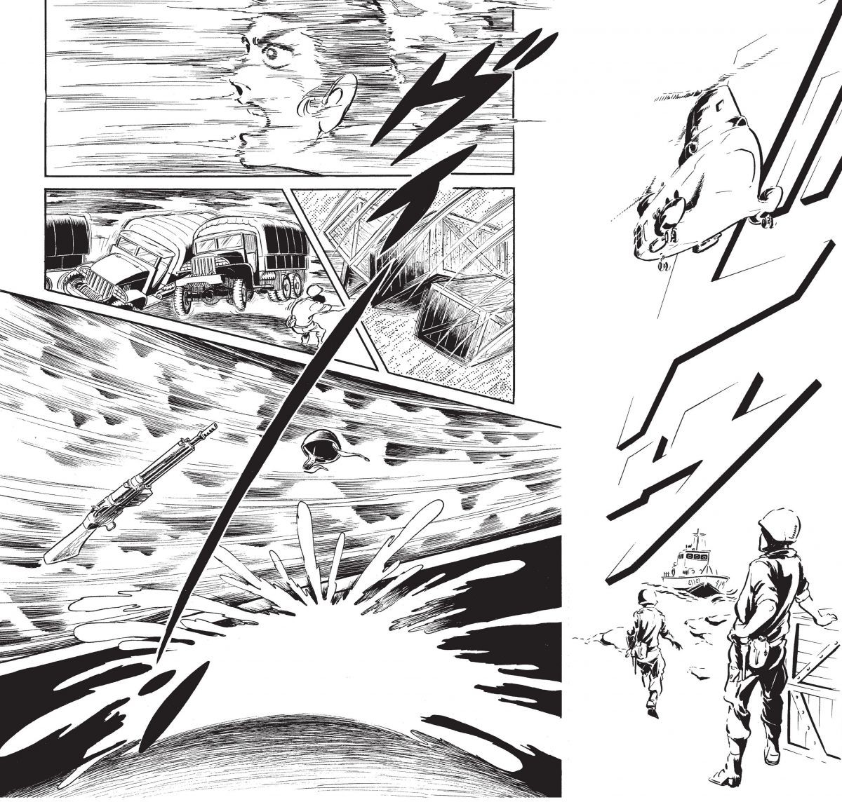 演習のさなか、突風と揺れに襲われた陸上自衛隊の部隊。伊庭隊員の一団