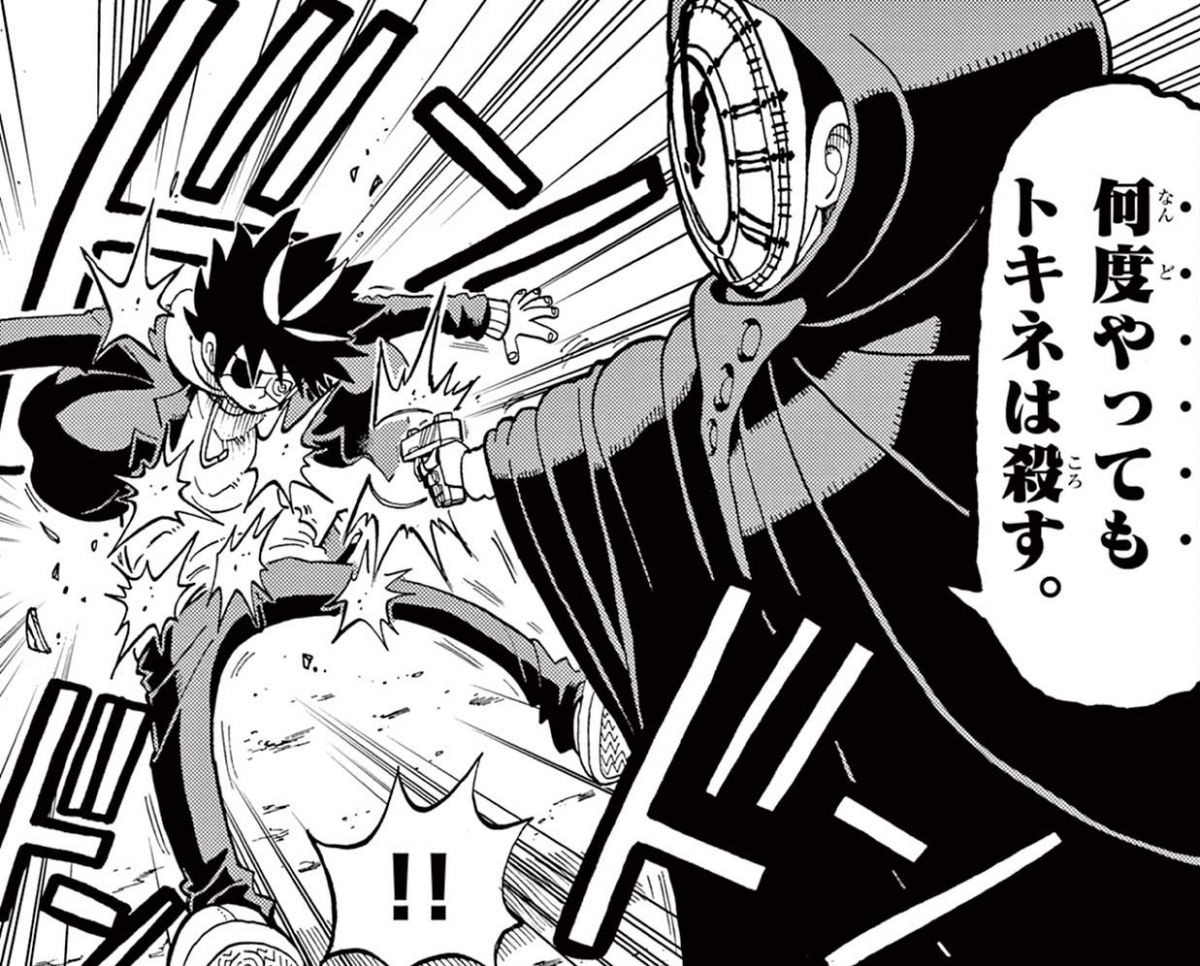 何度やっても妹は殺す”突然現れた仮面の男。相手は巻戻士と同じく、時間を巻き戻す能力を持っていた／運命の巻戻士⑪ | ダ・ヴィンチWeb