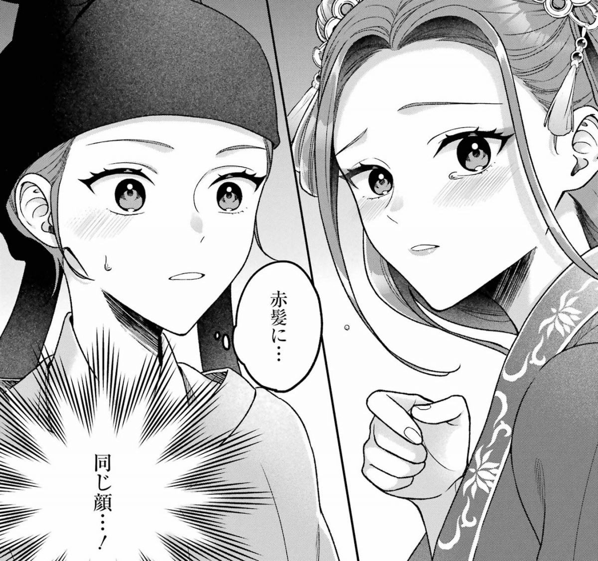 武官の任を抜け生き別れの妹を探す。そこに1人泣いている妃が