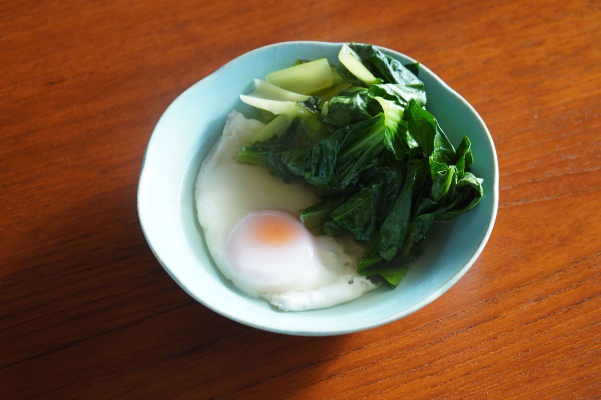小松菜と卵の煮びたし